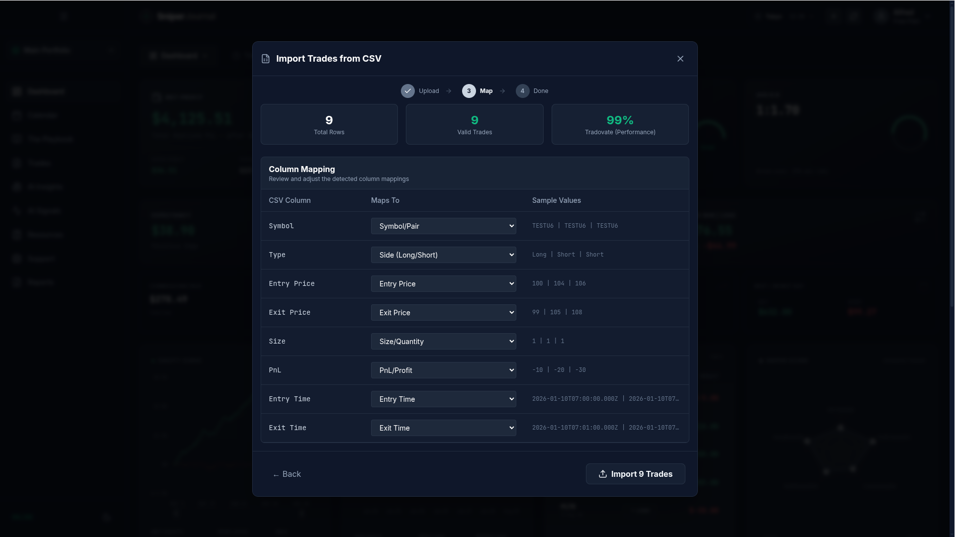 Import preview with broker auto-detection