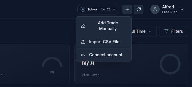 The + menu with Import CSV File